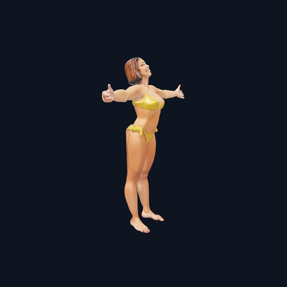 Yellow Bikini Character model pack
